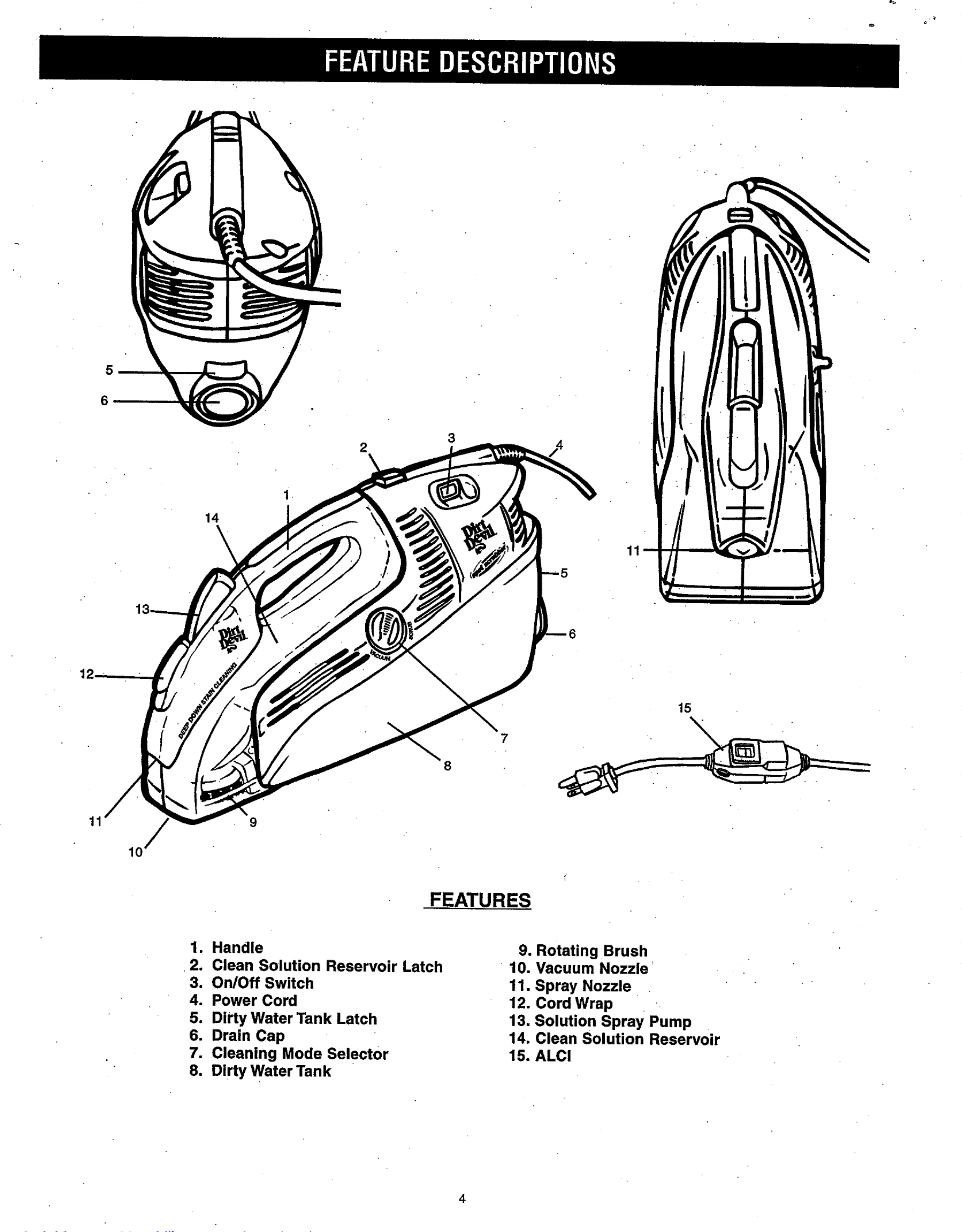 Page 4 of 8 - Dirt-Devil Dirt-Devil-Spot-Scrubber-Owners-Manual-1003005 User Manual