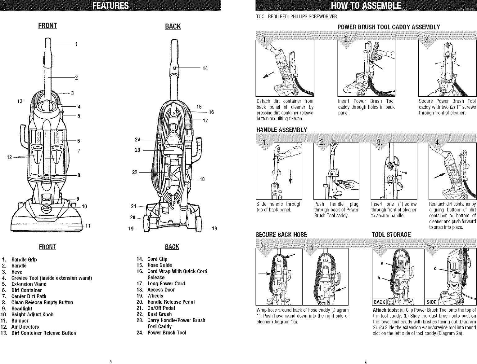 Page 3 of 6 - Dirt Devil M110000 User Manual  VACUUM - Manuals And Guides L0608063