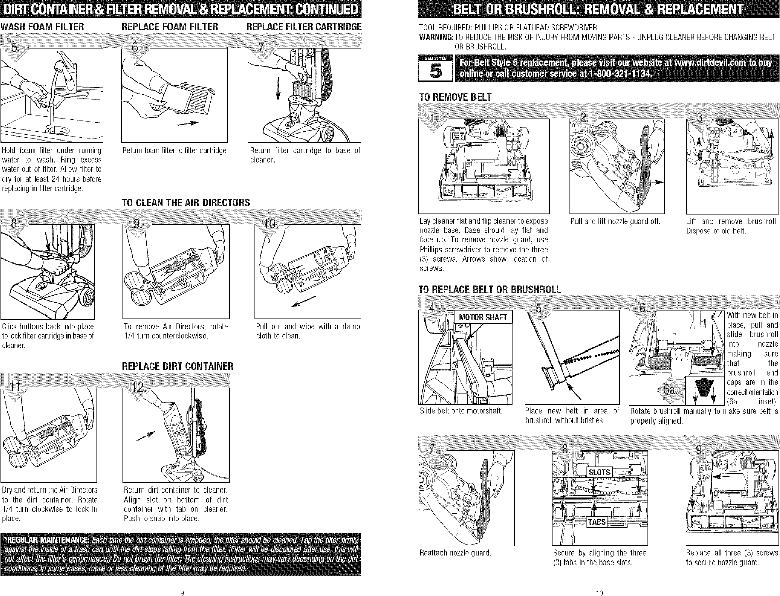 Page 5 of 6 - Dirt Devil M110000 User Manual  VACUUM - Manuals And Guides L0608063