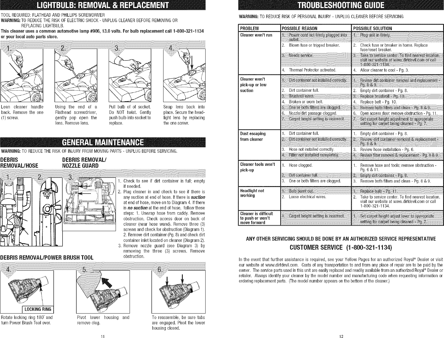 Page 6 of 6 - Dirt Devil M110000 User Manual  VACUUM - Manuals And Guides L0608063