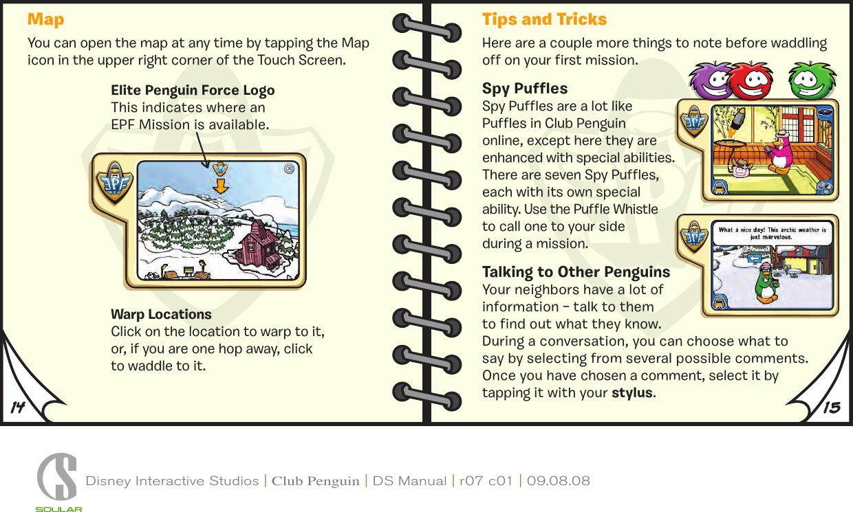 Page 9 of 12 - Disney-Interactive-Studios Disney-Interactive-Studios-Disney-Club-Penguin-Elite-Penguin-Force-Nintendo-Ds-Ntr-Clpe-Usa-Users-Manual-  Disney-interactive-studios-disney-club-penguin-elite-penguin-force-nintendo-ds-ntr-clpe-usa-users-manual