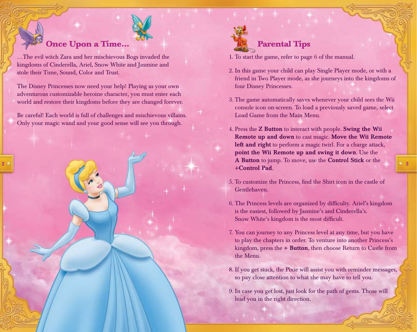 Page 3 of 12 - Disney-Interactive-Studios Disney-Interactive-Studios-Disney-Princess-Enchanted-Journey-Users-Manual-  Disney-interactive-studios-disney-princess-enchanted-journey-users-manual