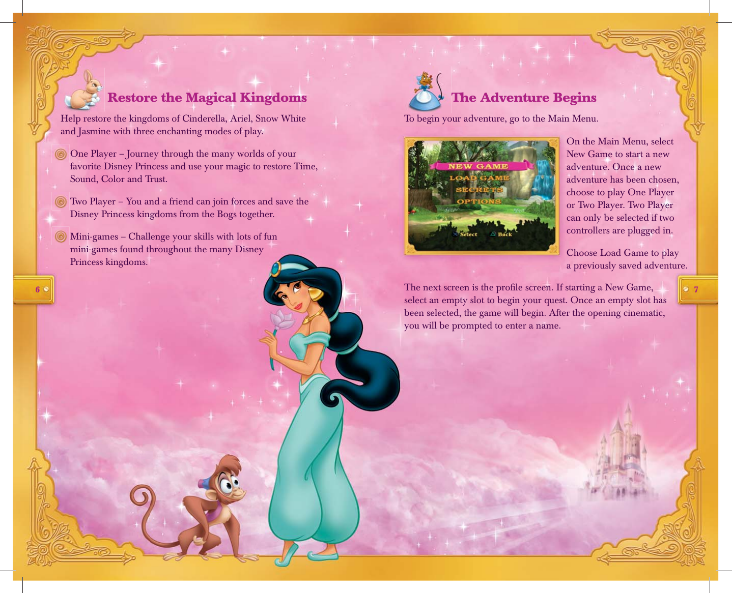 Page 5 of 11 - Disney-Interactive-Studios Disney-Interactive-Studios-Disney-Princess-Users-Manual- 07BVG105_PrincessPs2Manual_808  Disney-interactive-studios-disney-princess-users-manual