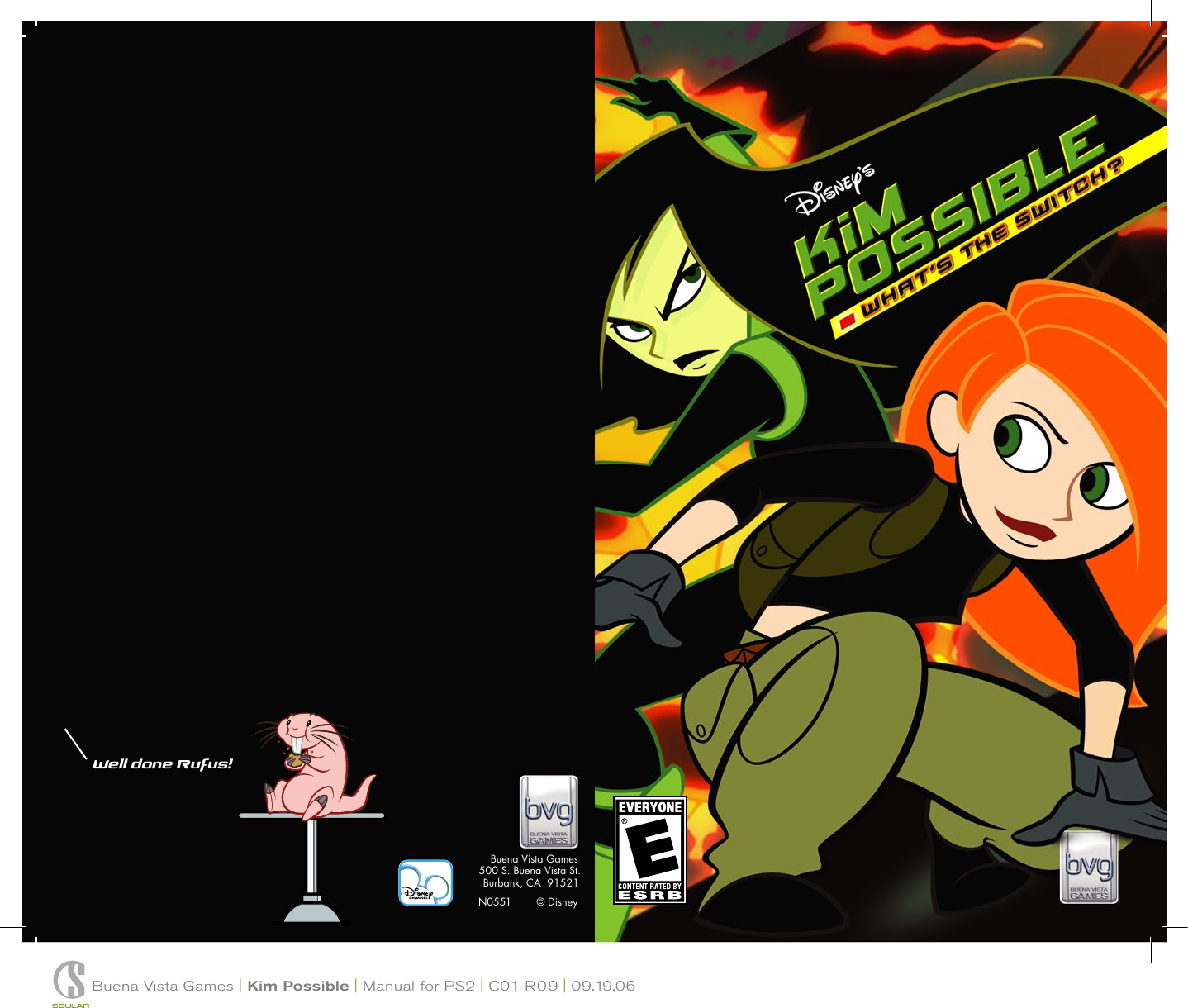 Disney Interactive Studios Kim Possible Whats The Switch For Playstation 2  Users Manual KP_PS2mnl.v01r09
