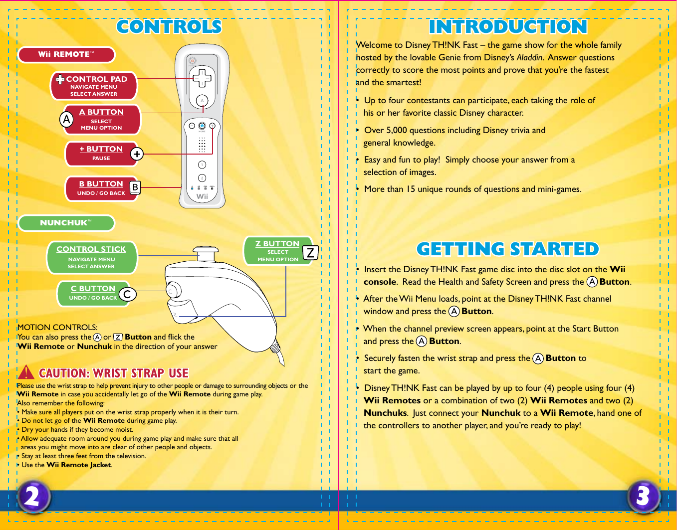 Page 3 of 6 - Disney-Interactive-Studios Disney-Interactive-Studios-Nintendo-Wii-Thnk-Fast-Users-Manual- Disney-interactive-studios-nintendo-wii-thnk-fast-users-manual