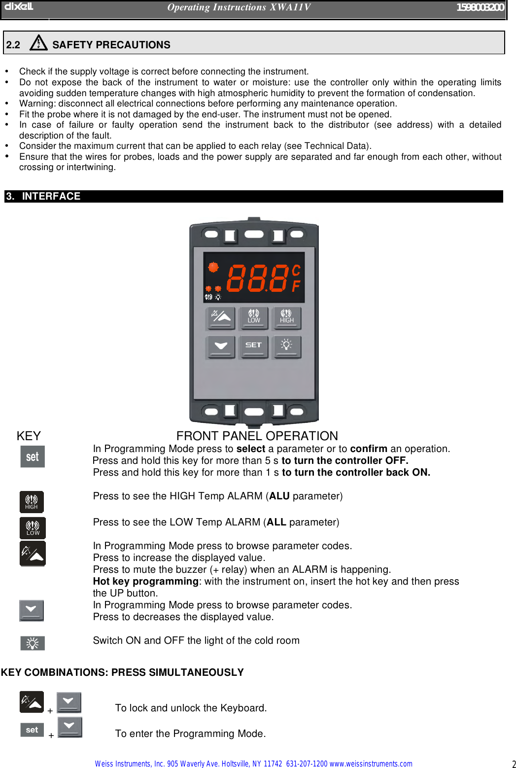 Page 2 of 8 - Dixi Dixi-Xwa11V-Users-Manual XWA11V.v2.2