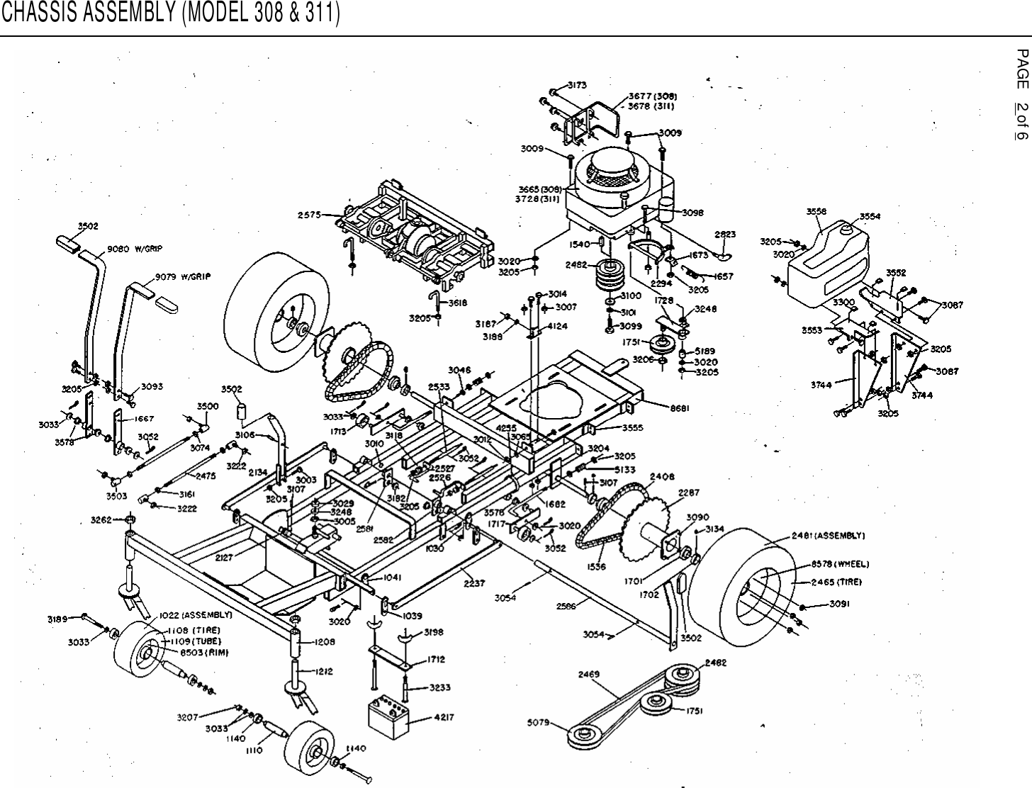Page 2 of 6 - Dixon Dixon-Ztr-308-Users-Manual- 1986-1987 Technical Data Brochure - ZTR 308 & 311  Dixon-ztr-308-users-manual