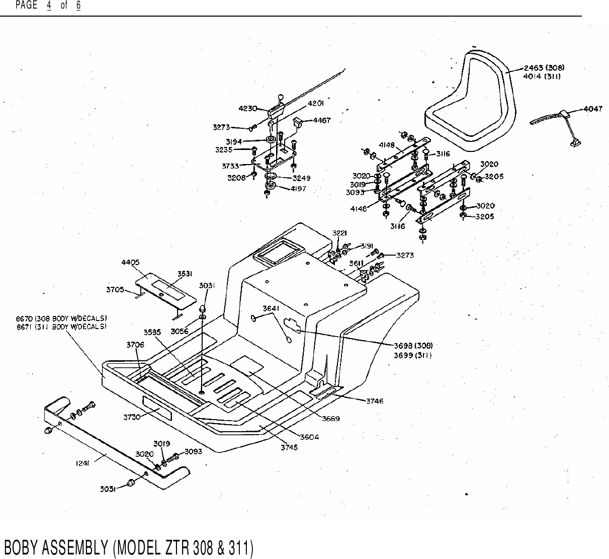 Page 4 of 6 - Dixon Dixon-Ztr-308-Users-Manual- 1986-1987 Technical Data Brochure - ZTR 308 & 311  Dixon-ztr-308-users-manual