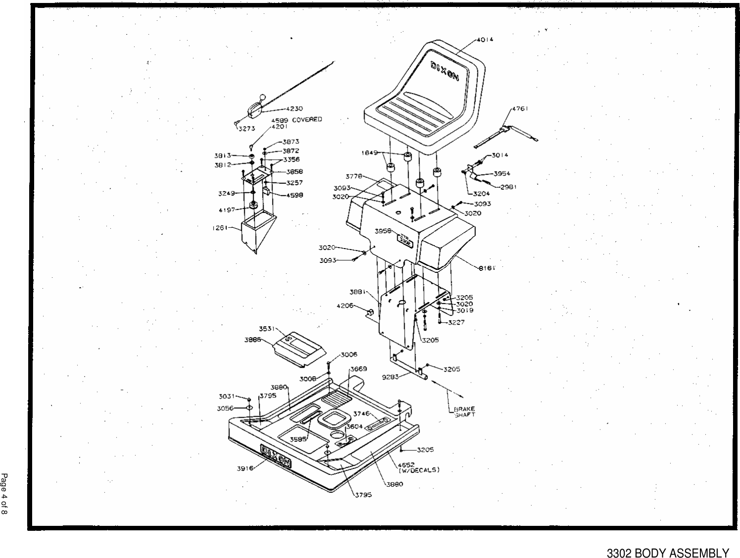 Page 4 of 8 - Dixon Dixon-Ztr-3302-Users-Manual- OM, ZTR 3302, 1994, ZERO TURN  Dixon-ztr-3302-users-manual