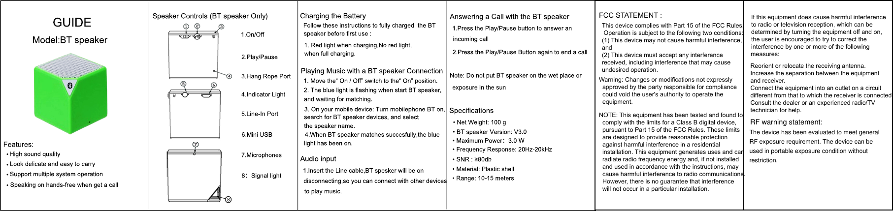 FCC STATEMENT : This device complies with Part 15 of the FCC Rules. Operation is subject to the following two conditions:(1) This device may not cause harmful interference,and(2) This device must accept any interference received, including interference that may cause undesired operation.Warning: Changes or modifications not expressly   approved by the party responsible for compliance   could void the user&apos;s authority to operate the  equipment.NOTE: This equipment has been tested and found to   comply with the limits for a Class B digital device,   pursuant to Part 15 of the FCC Rules. These limits  are designed to provide reasonable protection  against harmful interference in a residential   installation. This equipment generates uses and can   radiate radio frequency energy and, if not installed   and used in accordance with the instructions, may   cause harmful interference to radio communications.   However, there is no guarantee that interference   will not occur in a particular installation.  If this equipment does cause harmful interference to radio or television reception, which can be  determined by turning the equipment off and on,  the user is encouraged to try to correct the  interference by one or more of the following  measures:     Reorient or relocate the receiving antenna.     Increase the separation between the equipment      and receiver.     Connect the equipment into an outlet on a circuit      different from that to which the receiver is connected.     Consult the dealer or an experienced radio/TV      technician for help.RF warning statement:The device has been evaluated to meet generalRF exposure requirement. The device can be used in portable exposure condition without restriction.