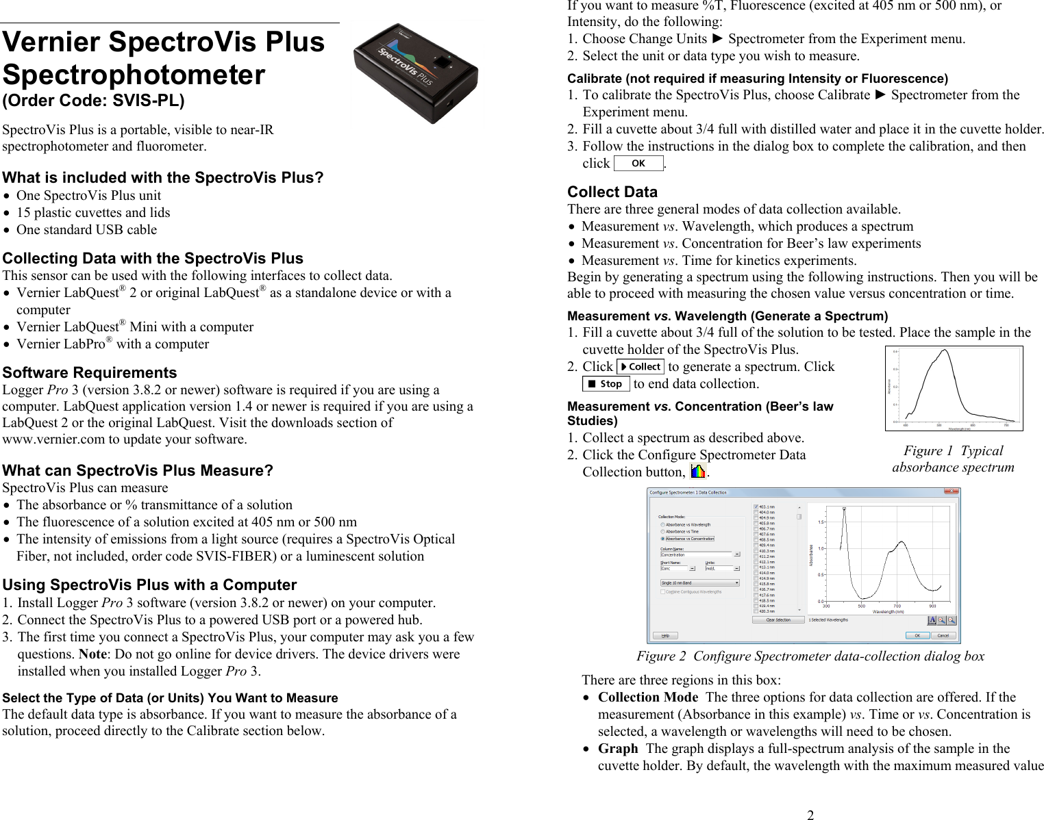 Page 1 of 4 - 00 Vernier Spectro Vis Manual