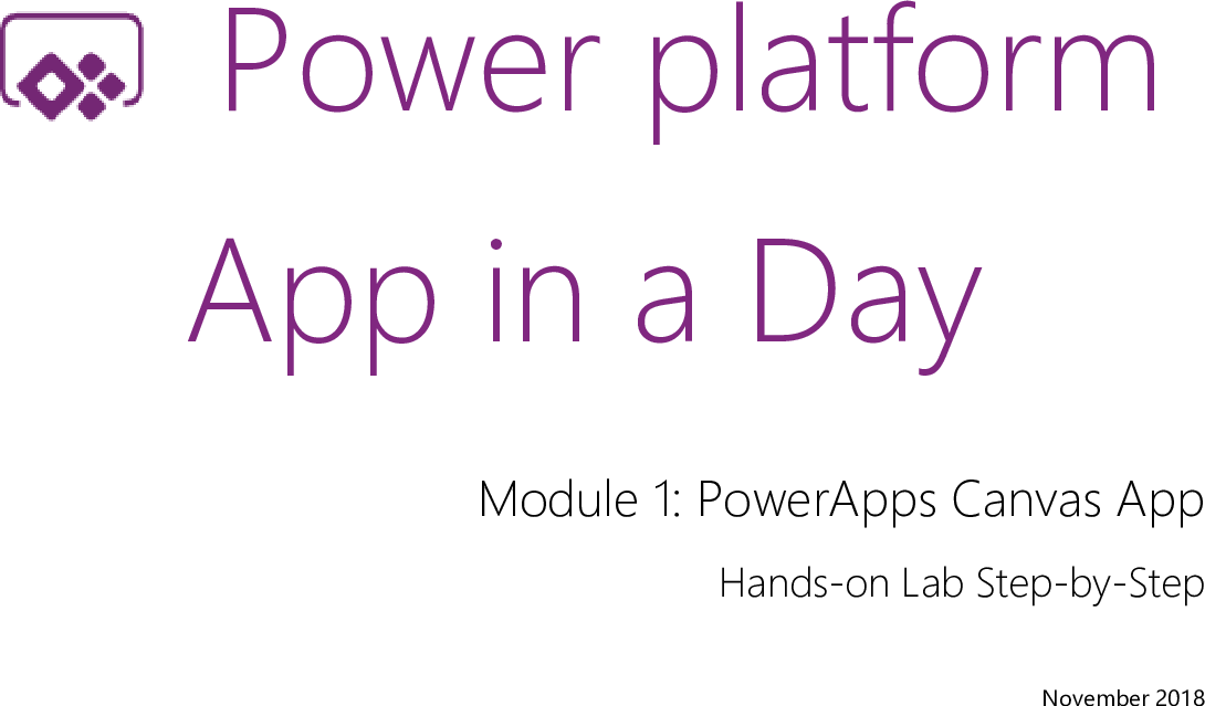 01 Power Apps Canvas App Lab Manual