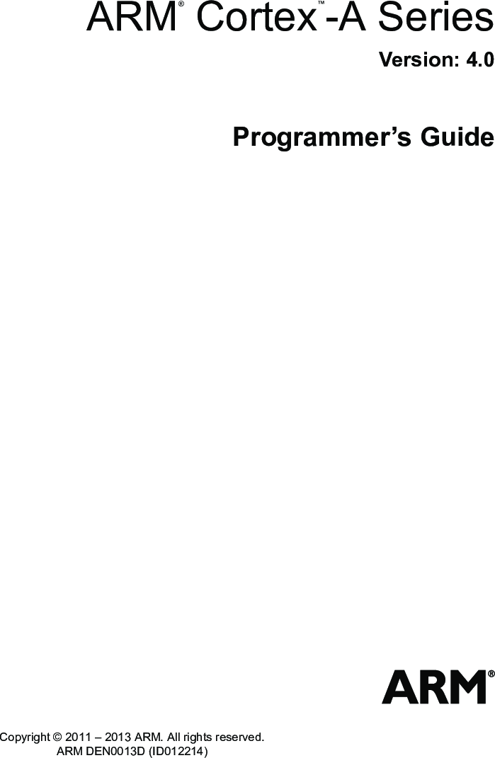 03 Cortex A Programmer Guide