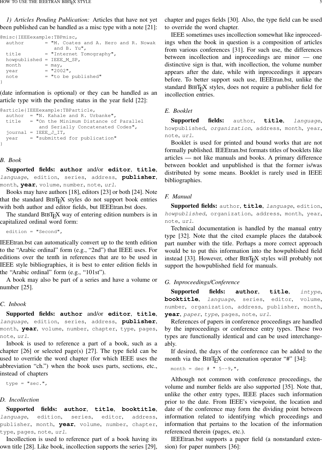 Page 5 of 10 - How To Use The IEEEtran BibTeX Style 04-IEEE Late X Bibliography Instructions-2007