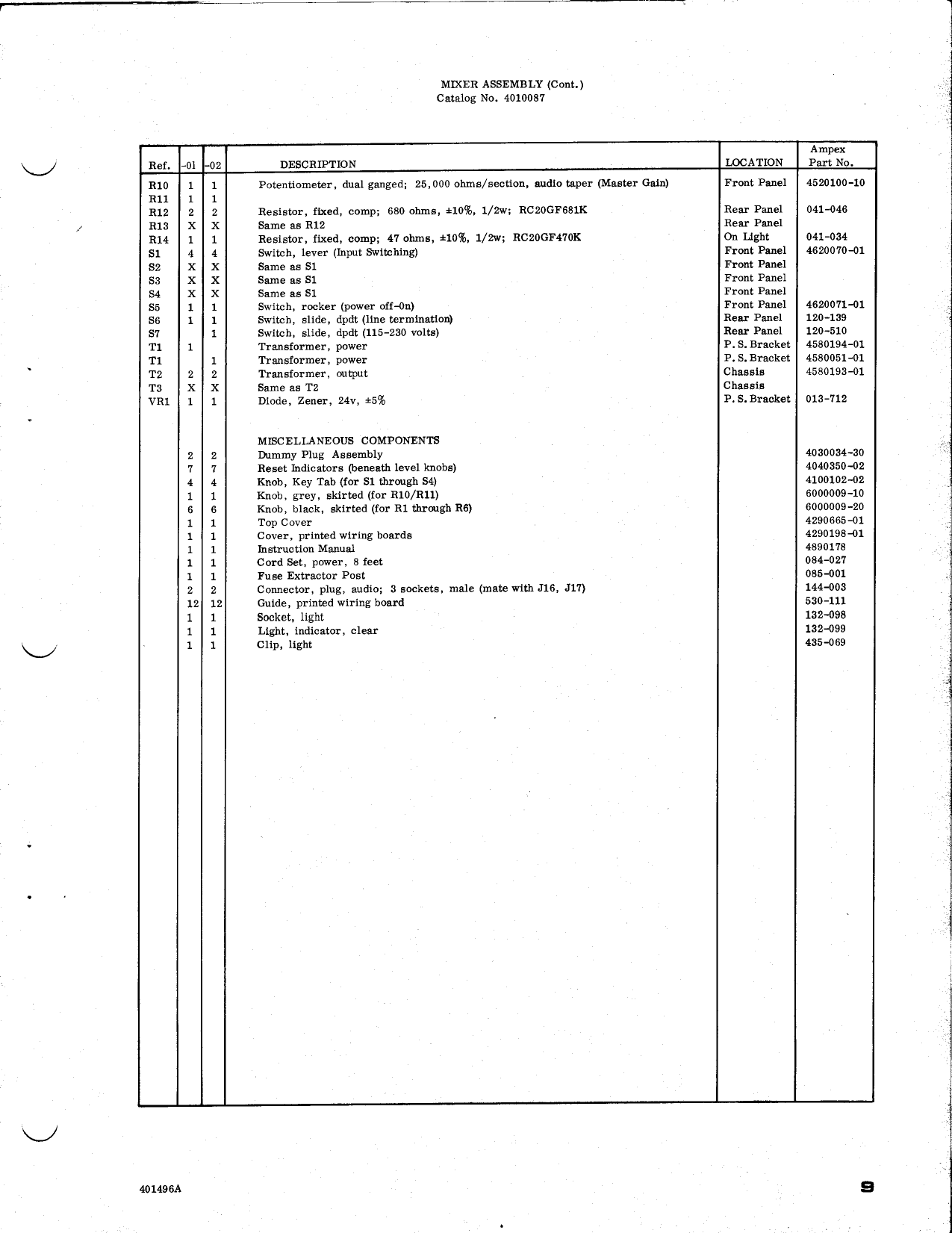 Page 3 of 7 - 05-Parts Lists Schematics