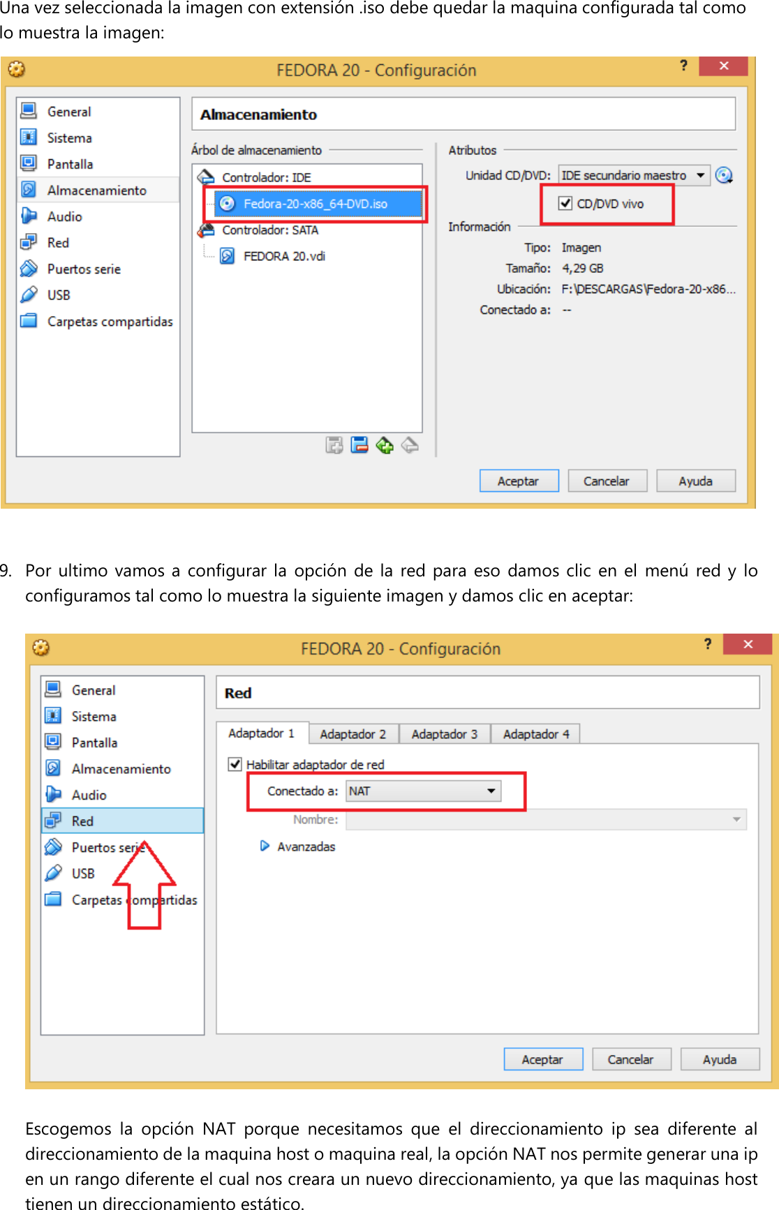 Page 8 of 12 - 08 MANUAL INSTALACION FEDORA EN VIRTUALBOX