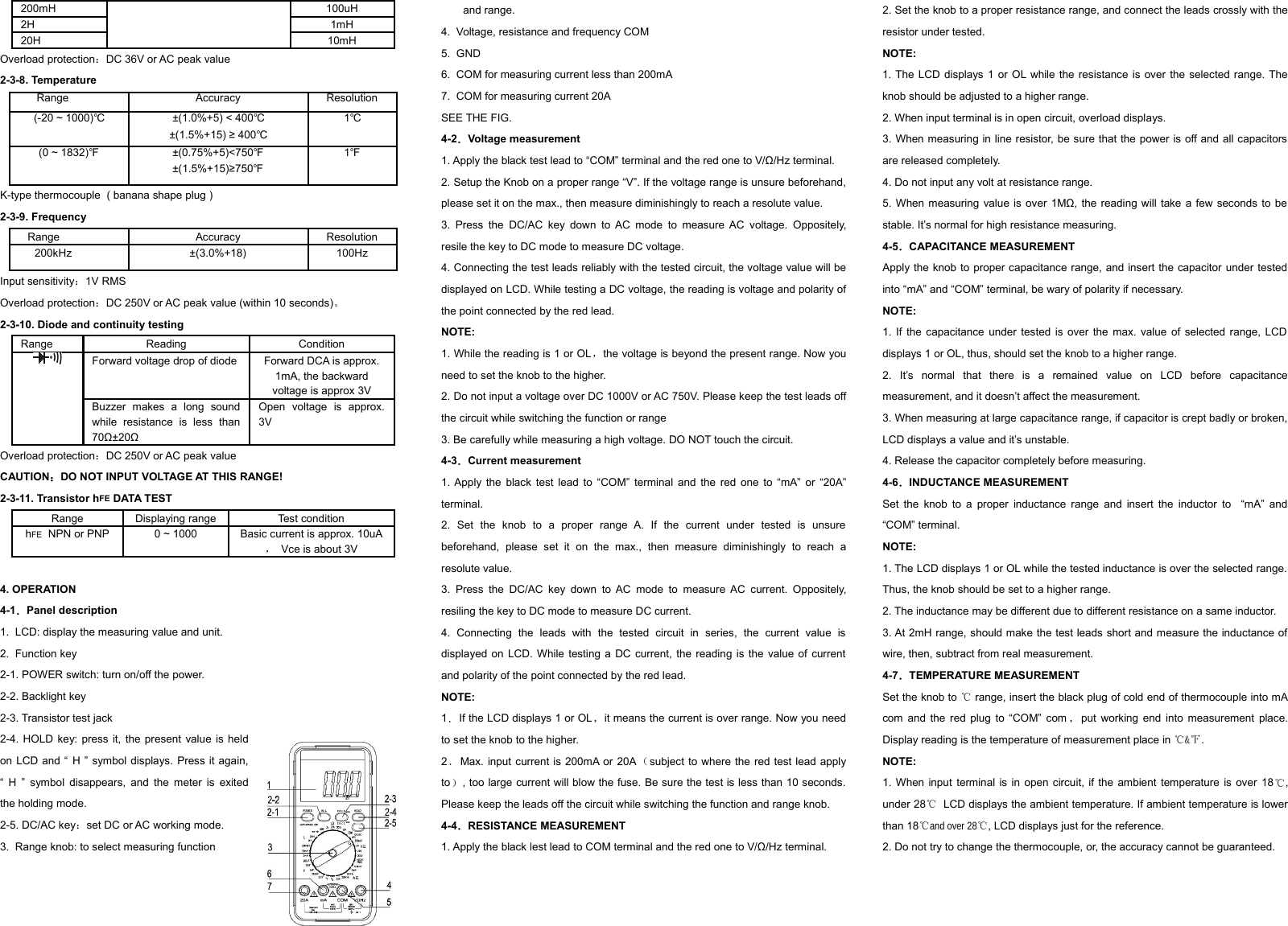 VC——97 100410 Victor VC9805A+ Manual