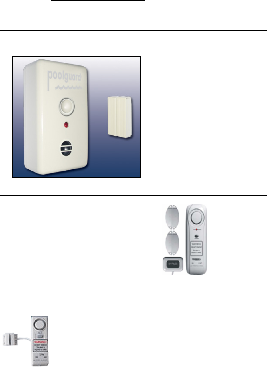 TECHKO POOL ALARM SAFE S189D 1108 Barrier Examples