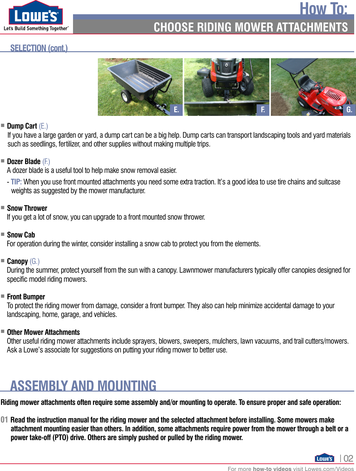 Page 2 of 3 - How To Choose Riding Mower Attachments_page1  !! 1201 Attachments V5[1]