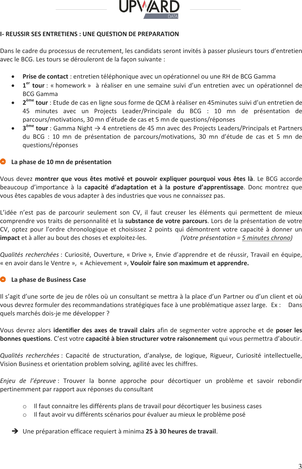 Page 3 of 11 - 1. Guide De Préparation Aux Entretiens Et études Cas BCG Gamma
