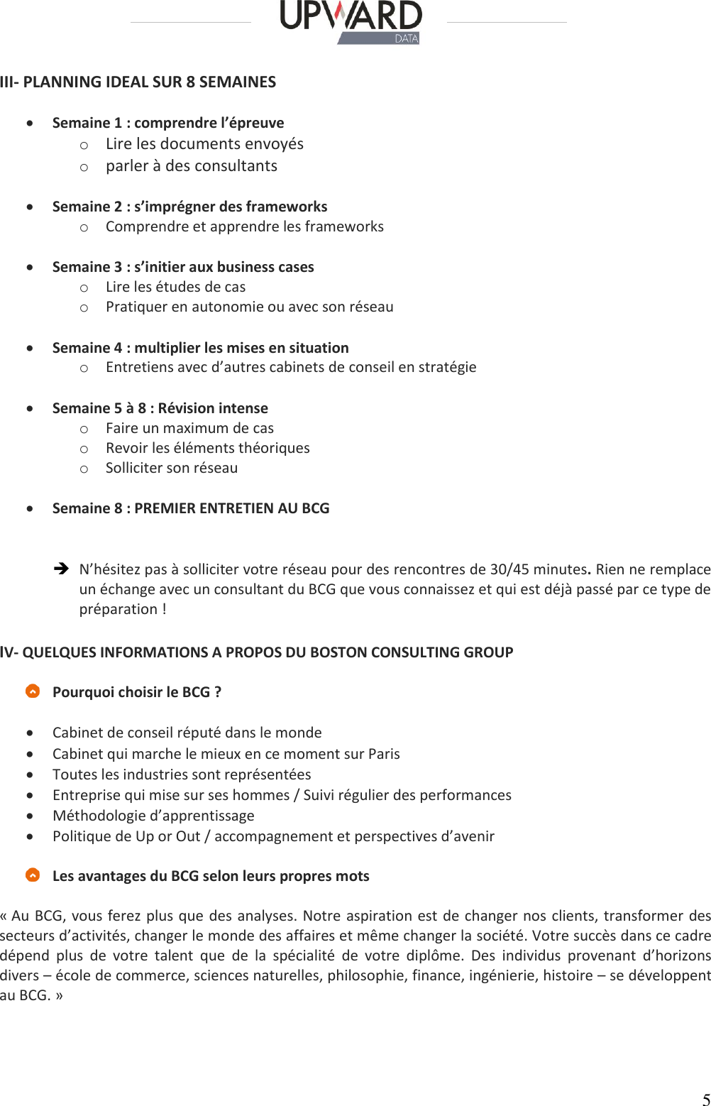 Page 5 of 11 - 1. Guide De Préparation Aux Entretiens Et études Cas BCG Gamma