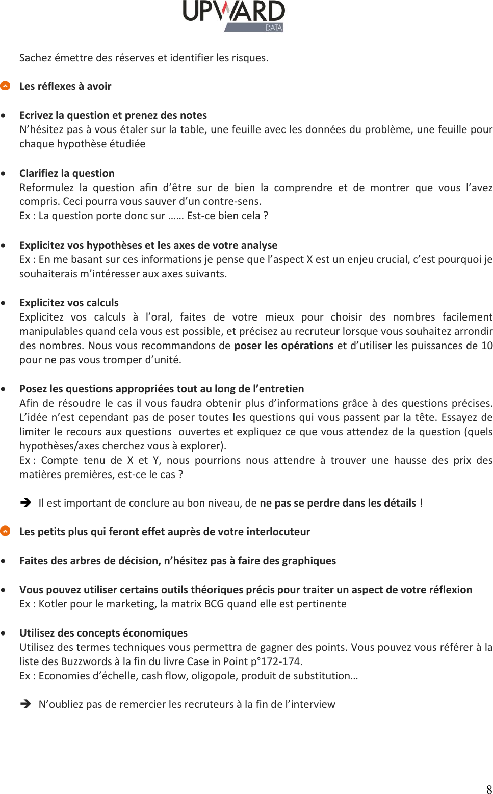 Page 8 of 11 - 1. Guide De Préparation Aux Entretiens Et études Cas BCG Gamma