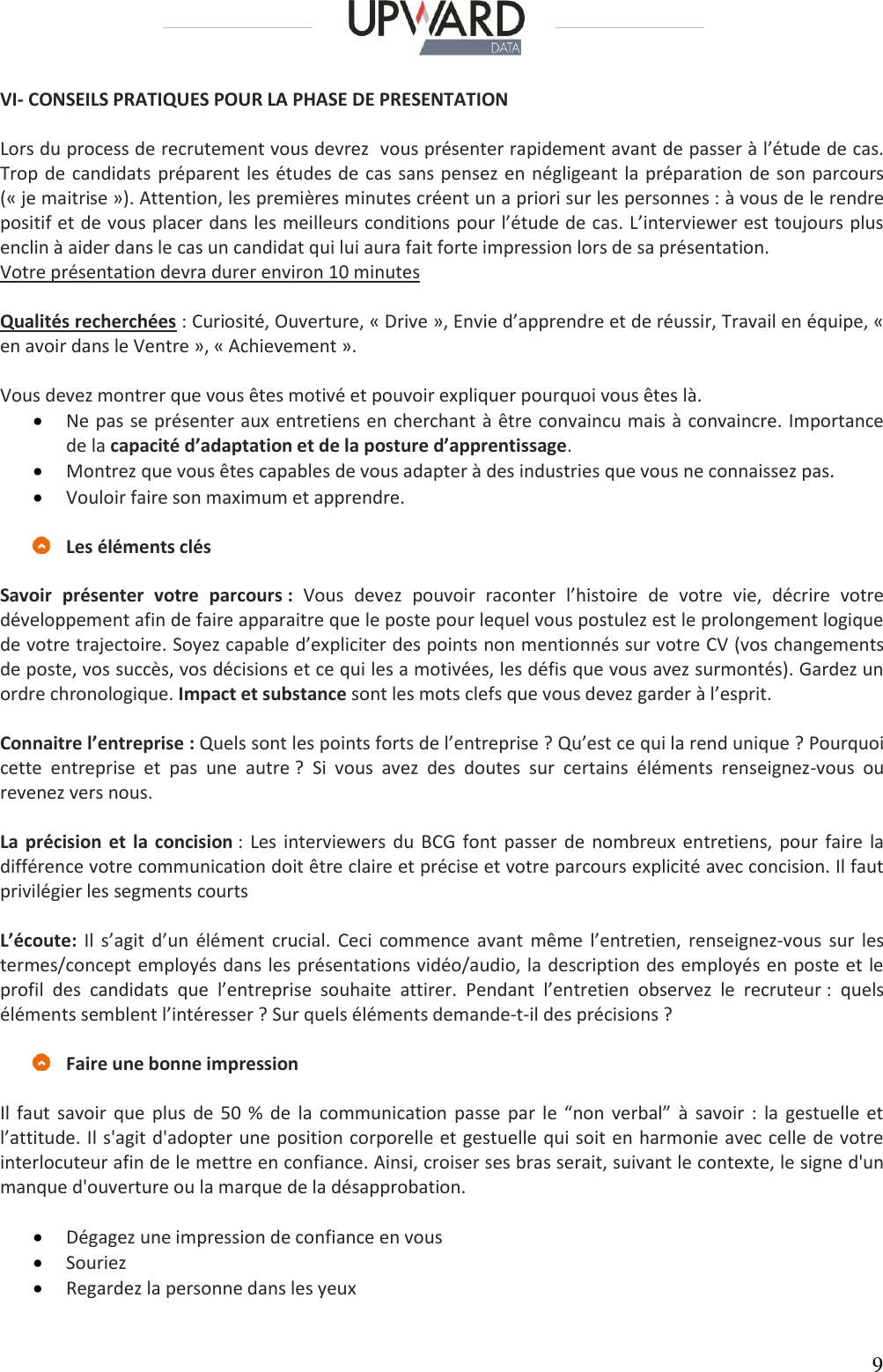 Page 9 of 11 - 1. Guide De Préparation Aux Entretiens Et études Cas BCG Gamma