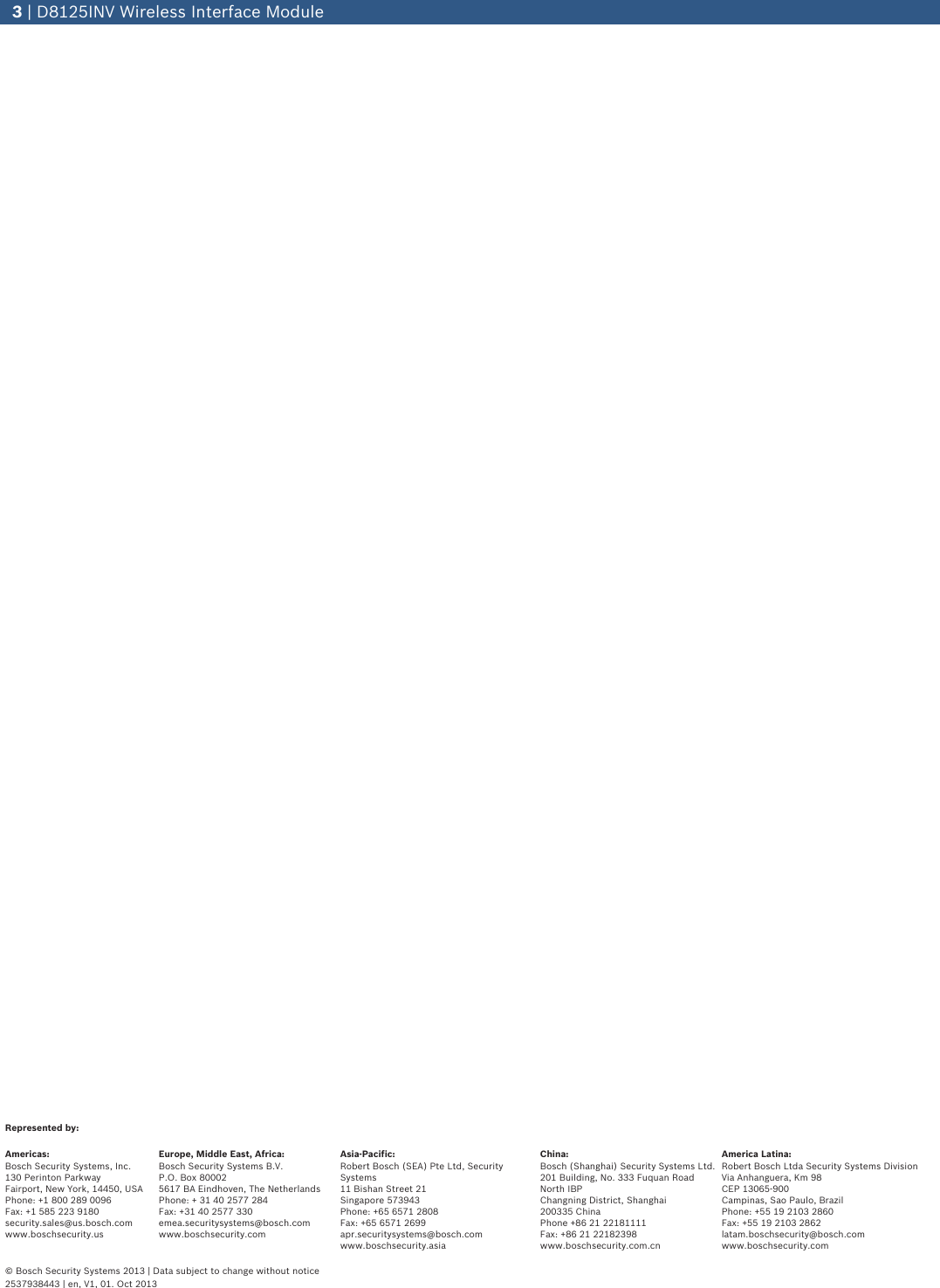 Page 3 of 3 - D8125INV Wireless Interface Module  1510482531Data Sheet En US 2537971979