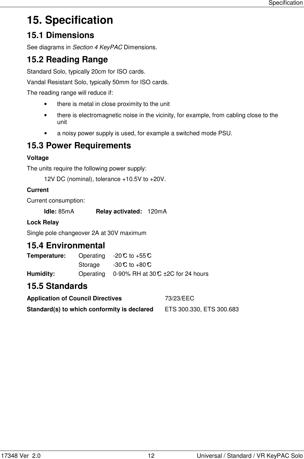 Page 12 of 12 - 376\377\0001\0007\0003\0004\0008\000 \000v\0002 17348 V2 - Key PAC Solo Quick Start Guide