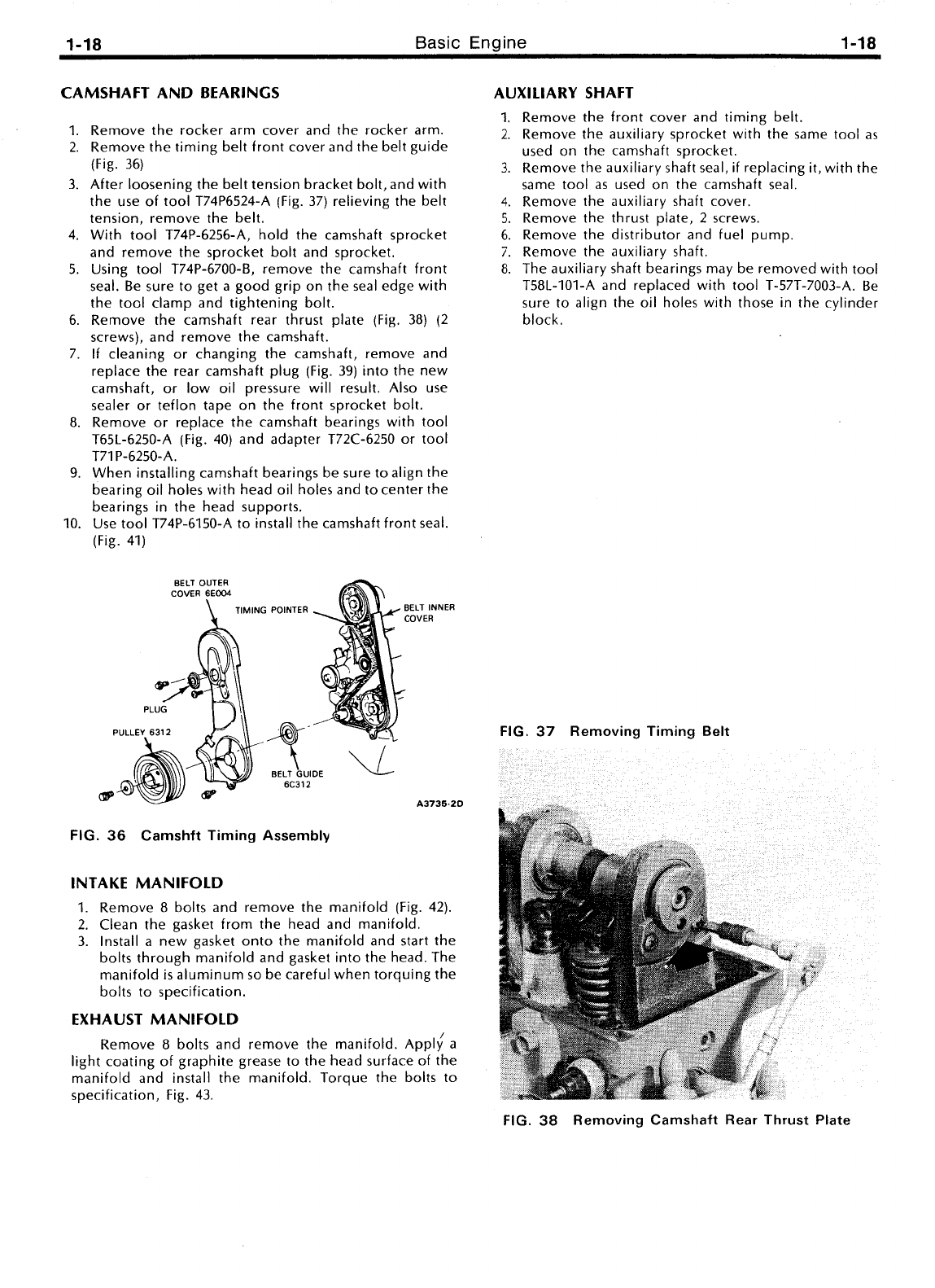 194 216 Ford LSG 423 2.3L Industrial Engine Service Manual (May1986)