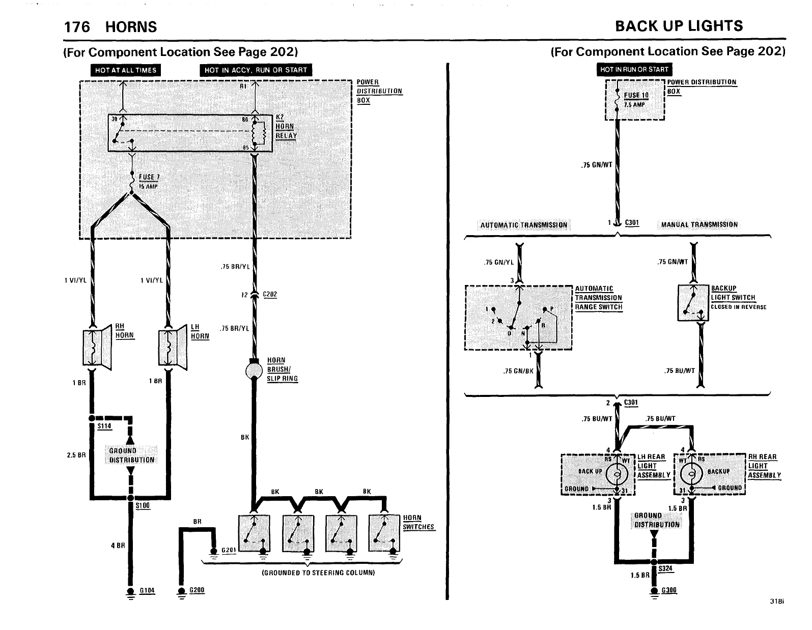 BMW 325e/318i (E30) 1985 318i 325e Electrical Troubleshooting Manual