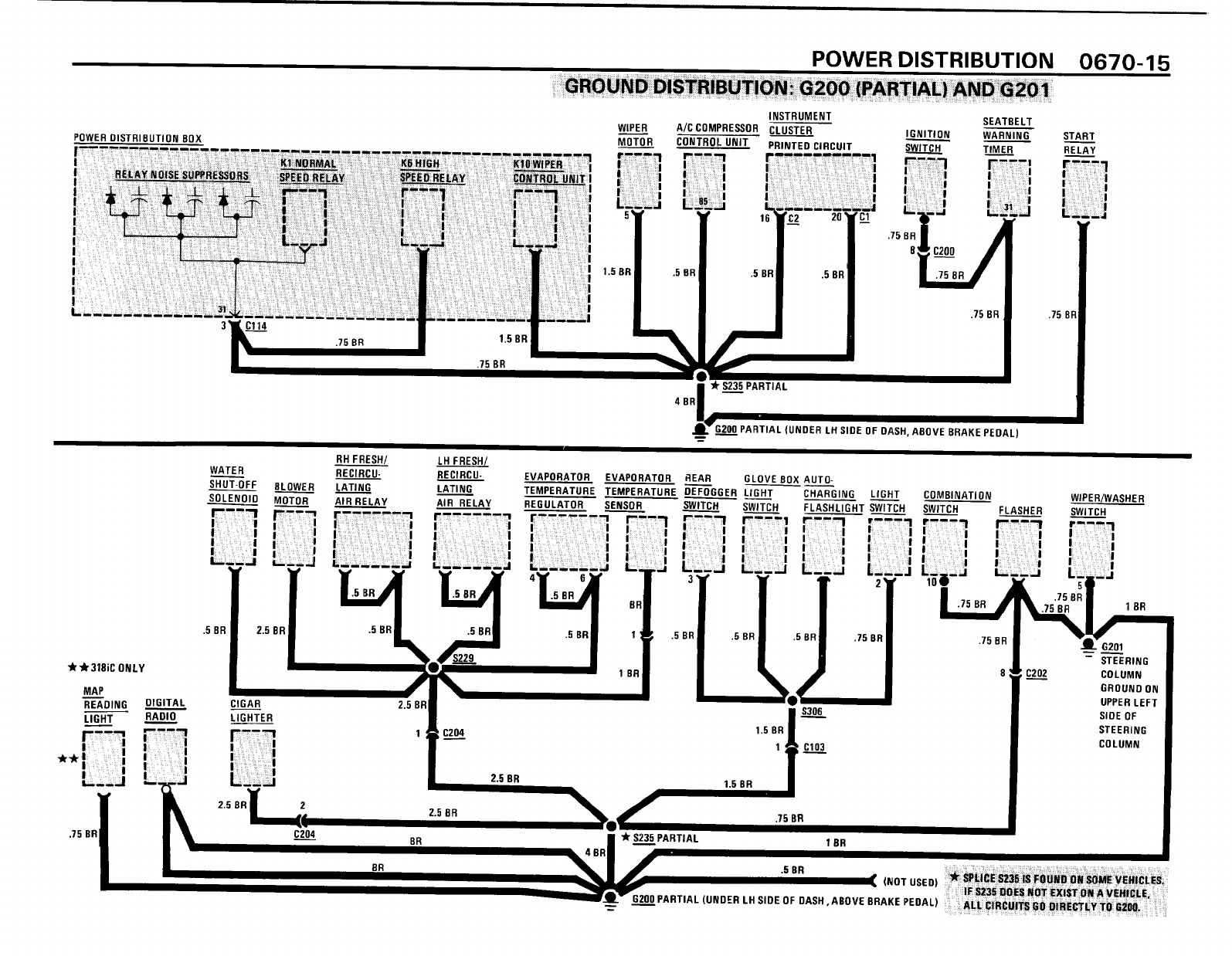 BMW 318i/is/ic (E30) 1991 318i 318is 318ic Electrical Troubleshooting