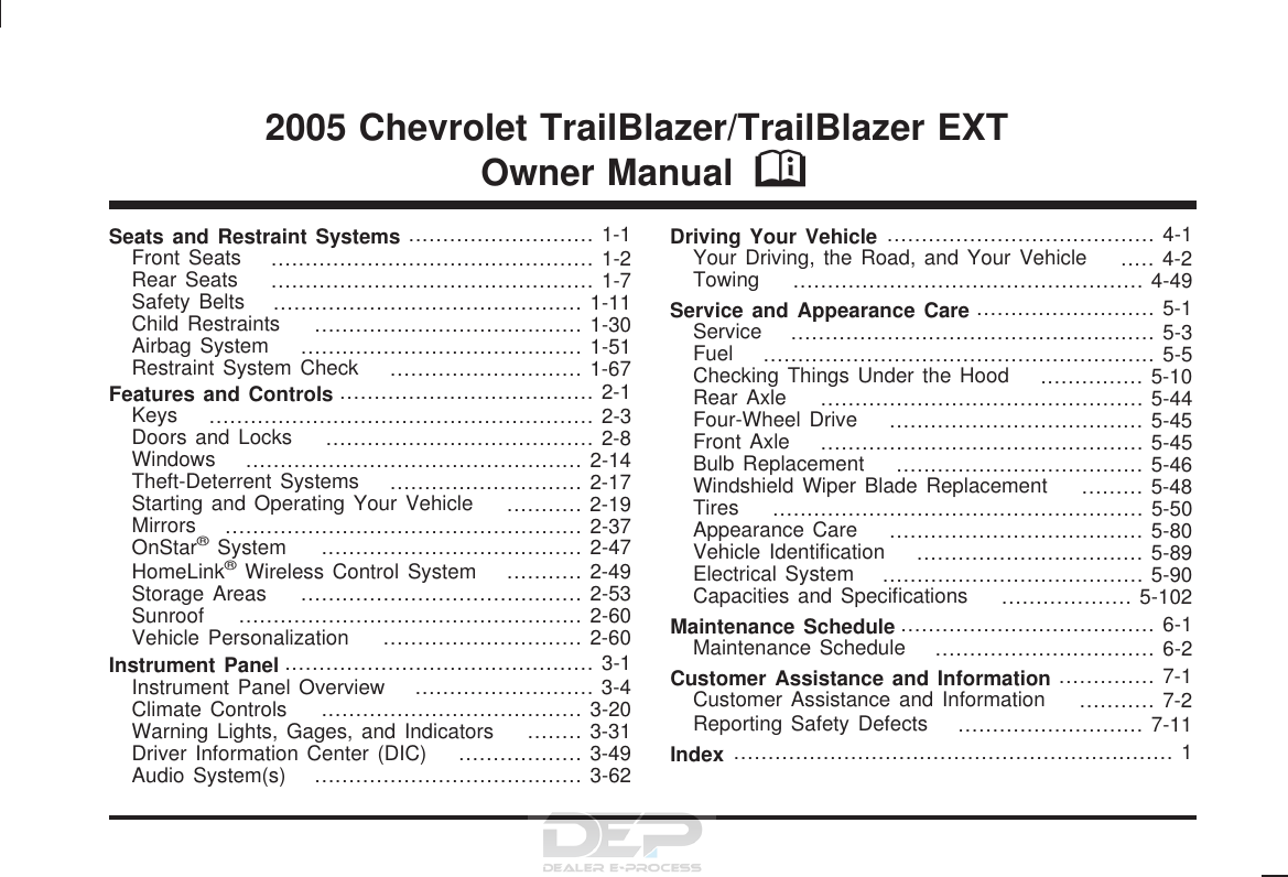 2005 CHEVY TRAILBLAZER REPAIR MANUAL PDF visual data 6