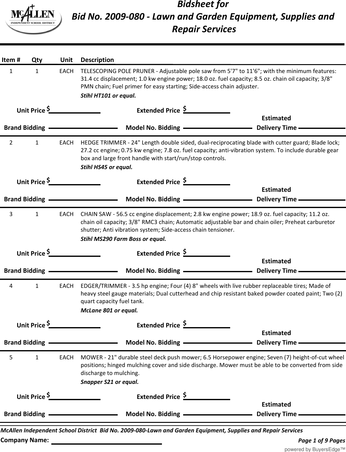 Page 2 of 10 - 2009-080 Addendum No.1 !! No 1