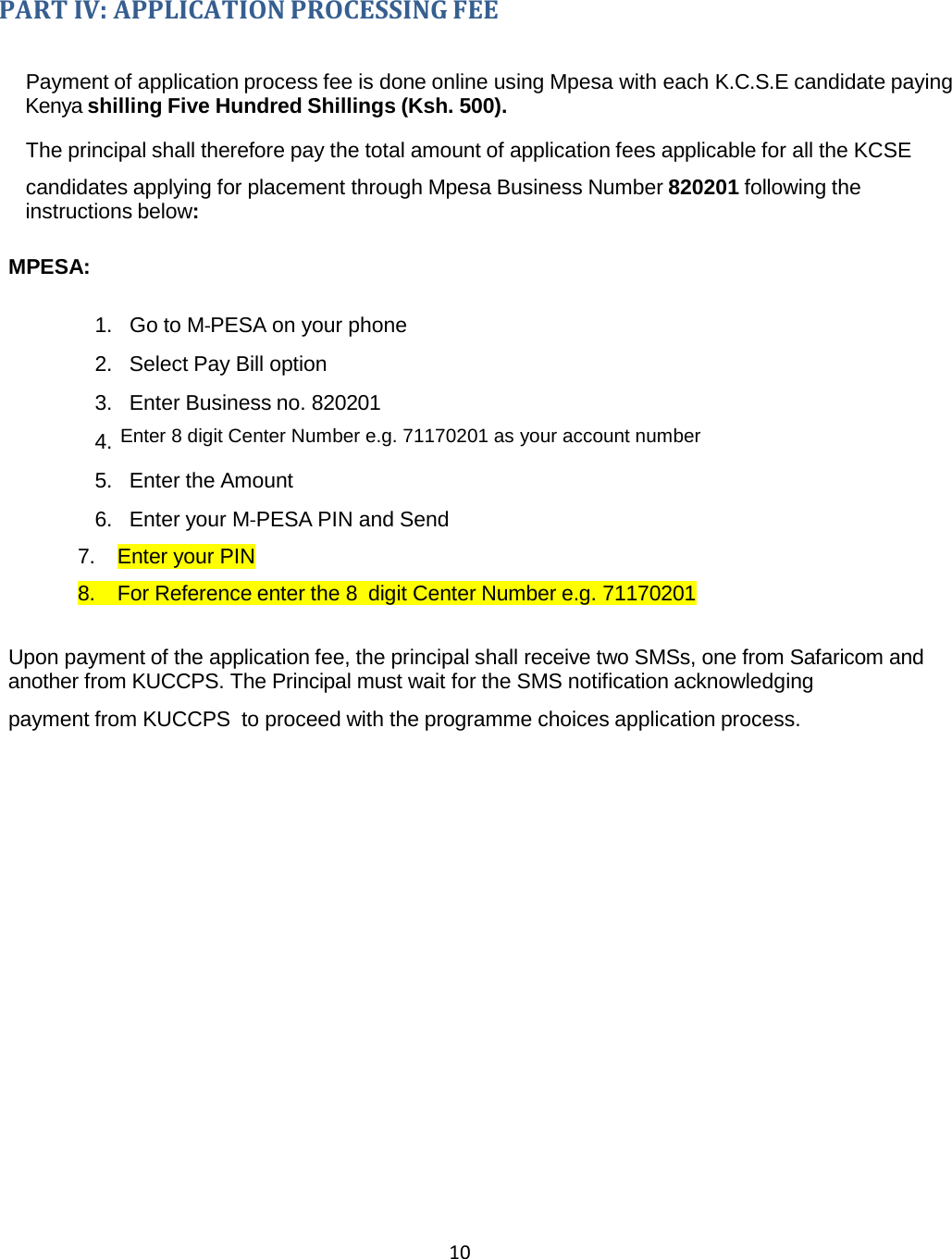 Page 10 of 11 - Degree-and-cut-off-points-for-kcse-2012 2015 School Manual
