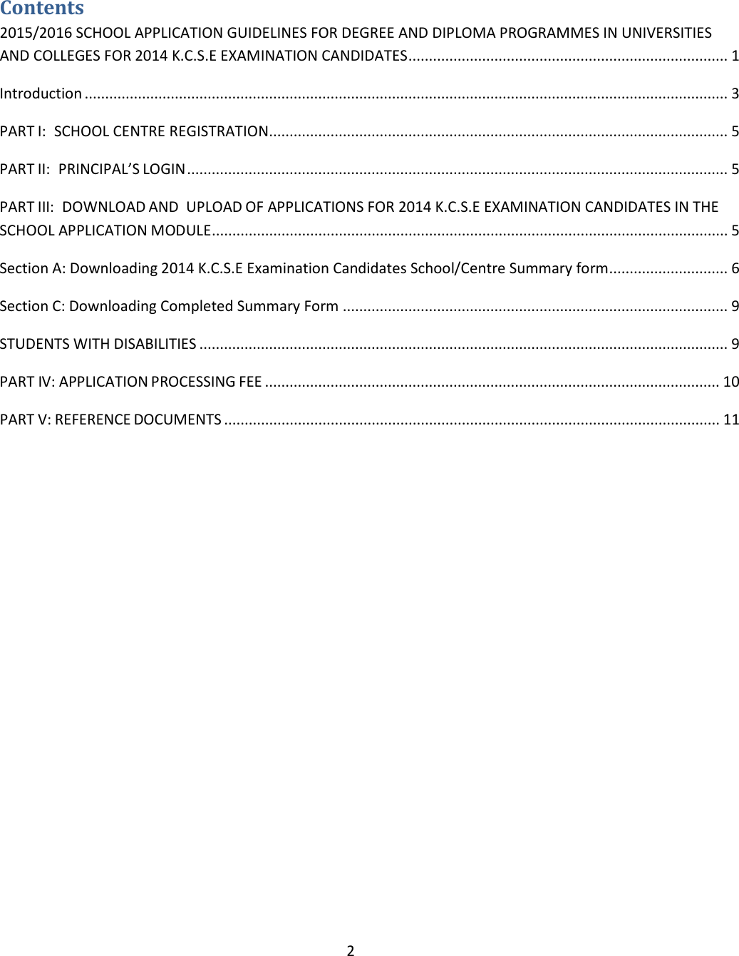 Page 2 of 11 - Degree-and-cut-off-points-for-kcse-2012 2015 School Manual