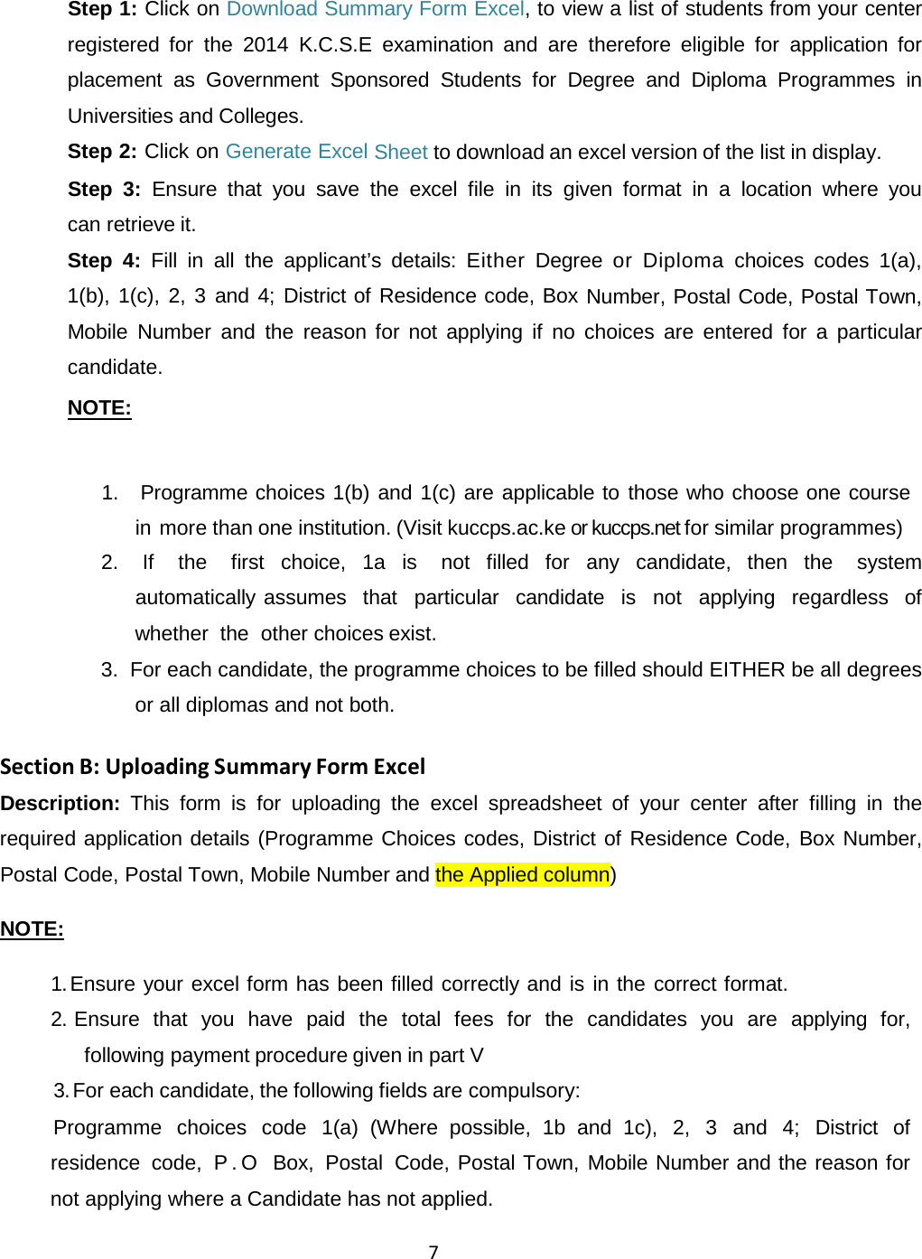Page 7 of 11 - Degree-and-cut-off-points-for-kcse-2012 2015 School Manual