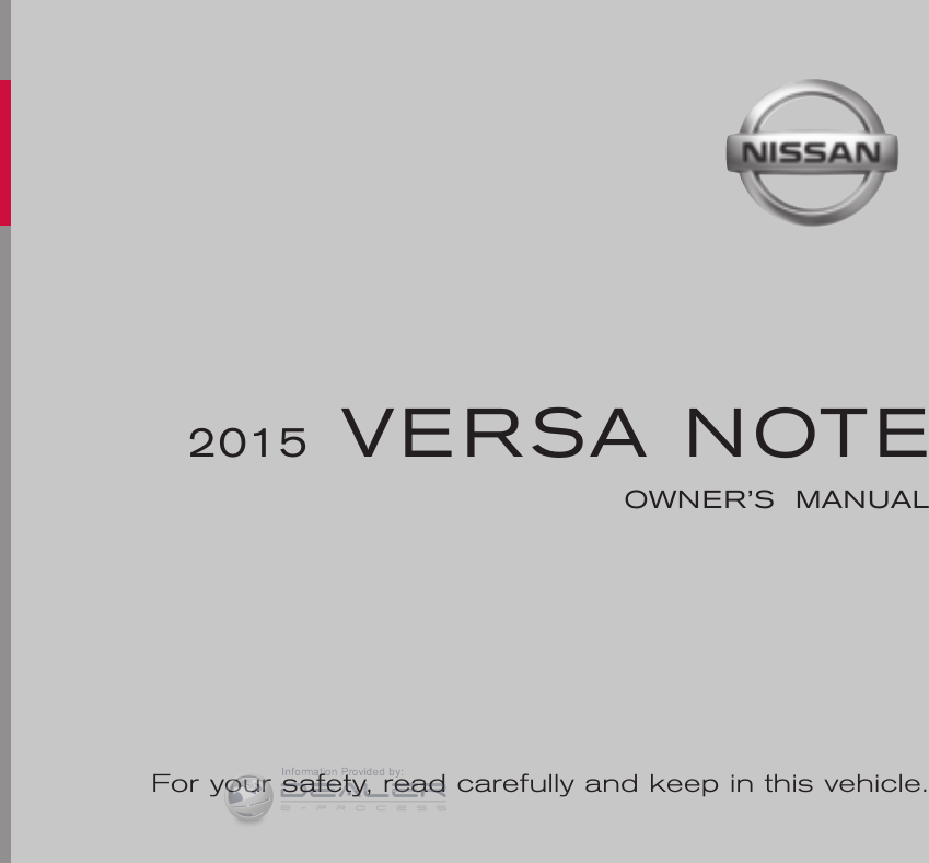 2015 Nissan Versa Note | Owner's Manual USA versanote