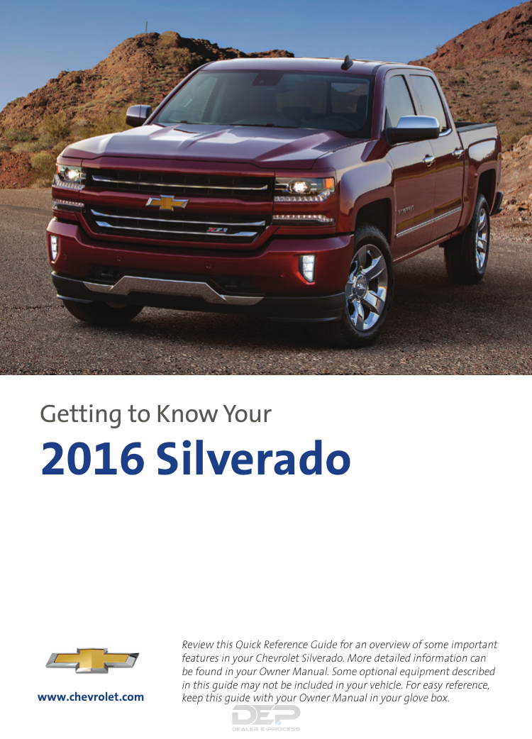 2016 SILVERADO 2500HD OWNERS MANUAL PDF visual data 4
