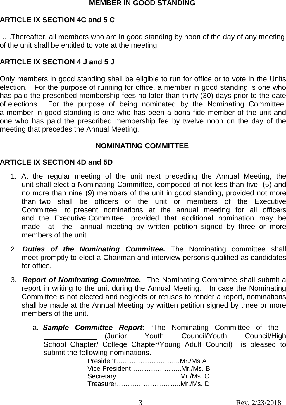 Page 3 of 10 - 2018 Youth And College Elections Procedure Manual