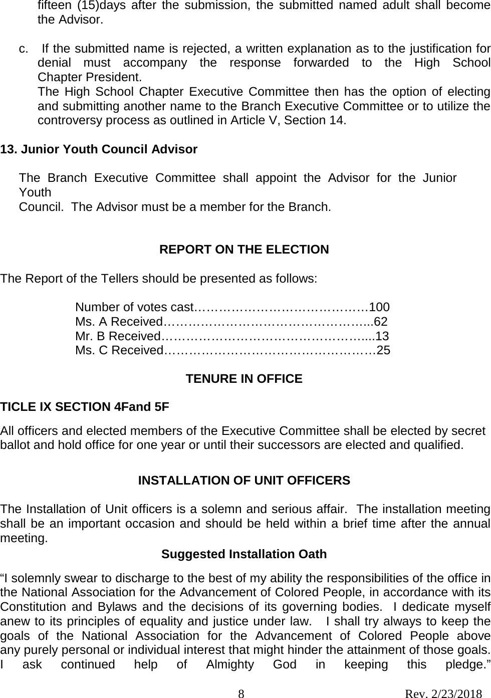 Page 8 of 10 - 2018 Youth And College Elections Procedure Manual