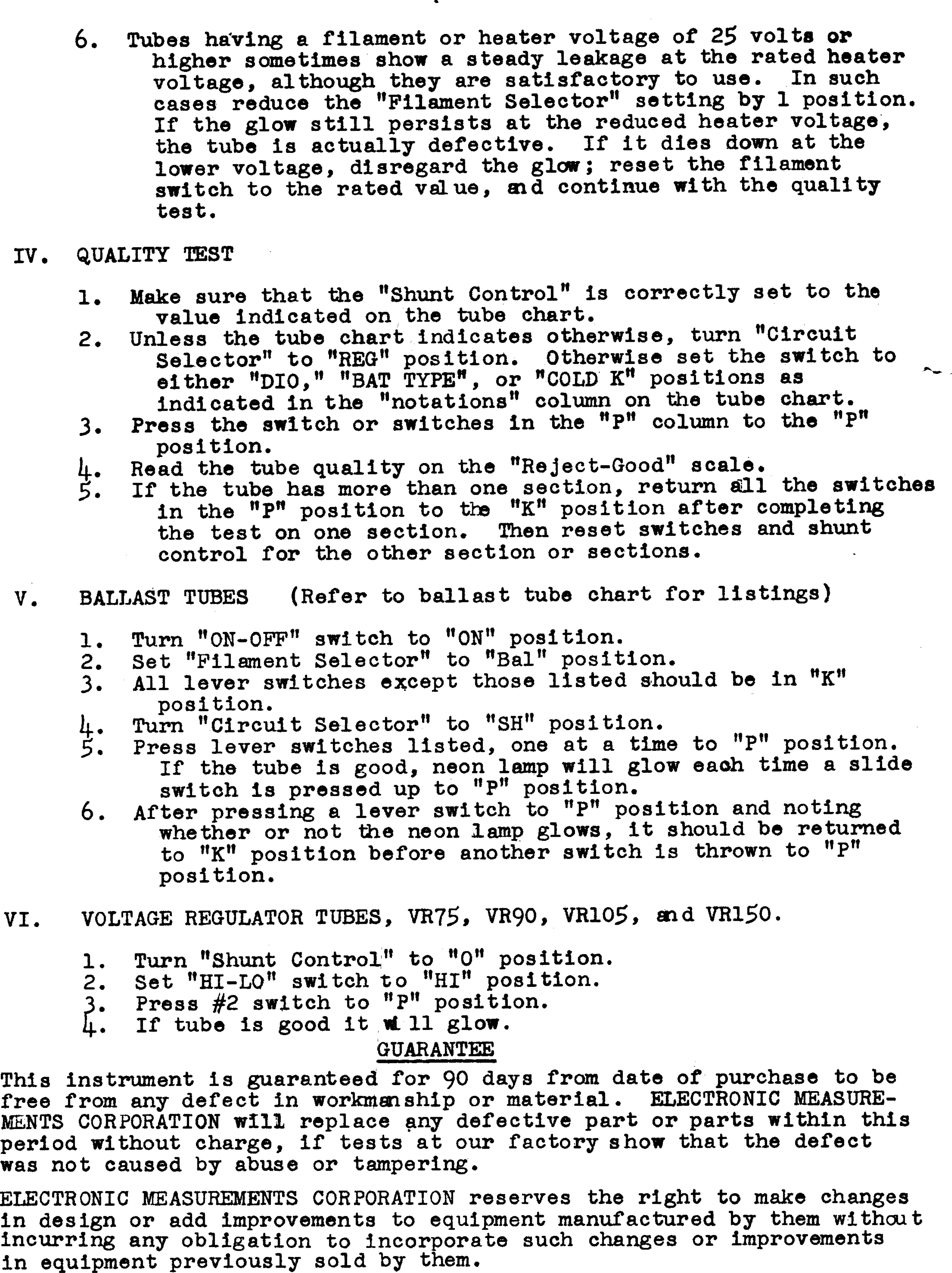 Page 4 of 6 - 205 Operator's Manual