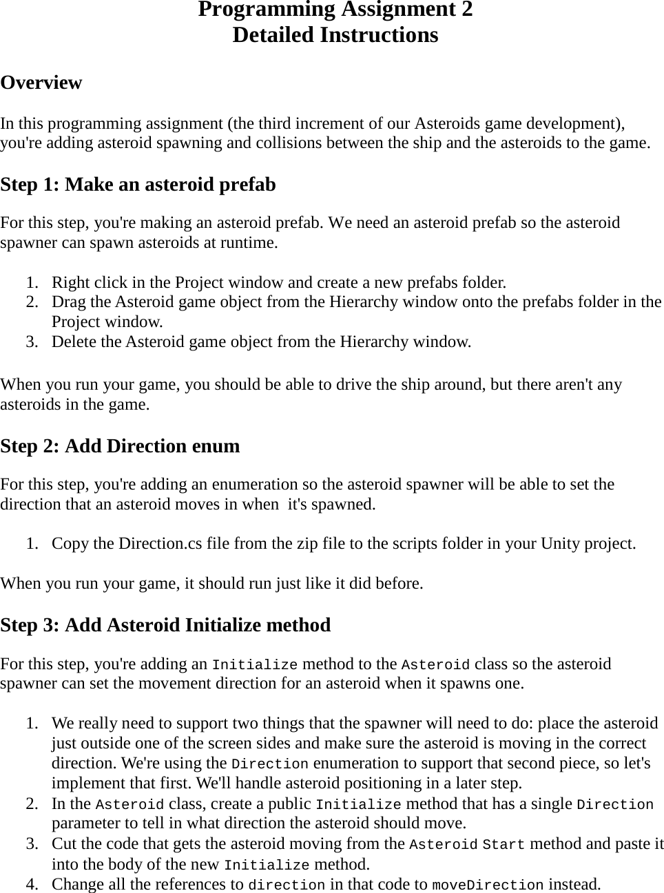 Page 1 of 4 - Chapter 3 2 Programming Assignment Detailed Instructions