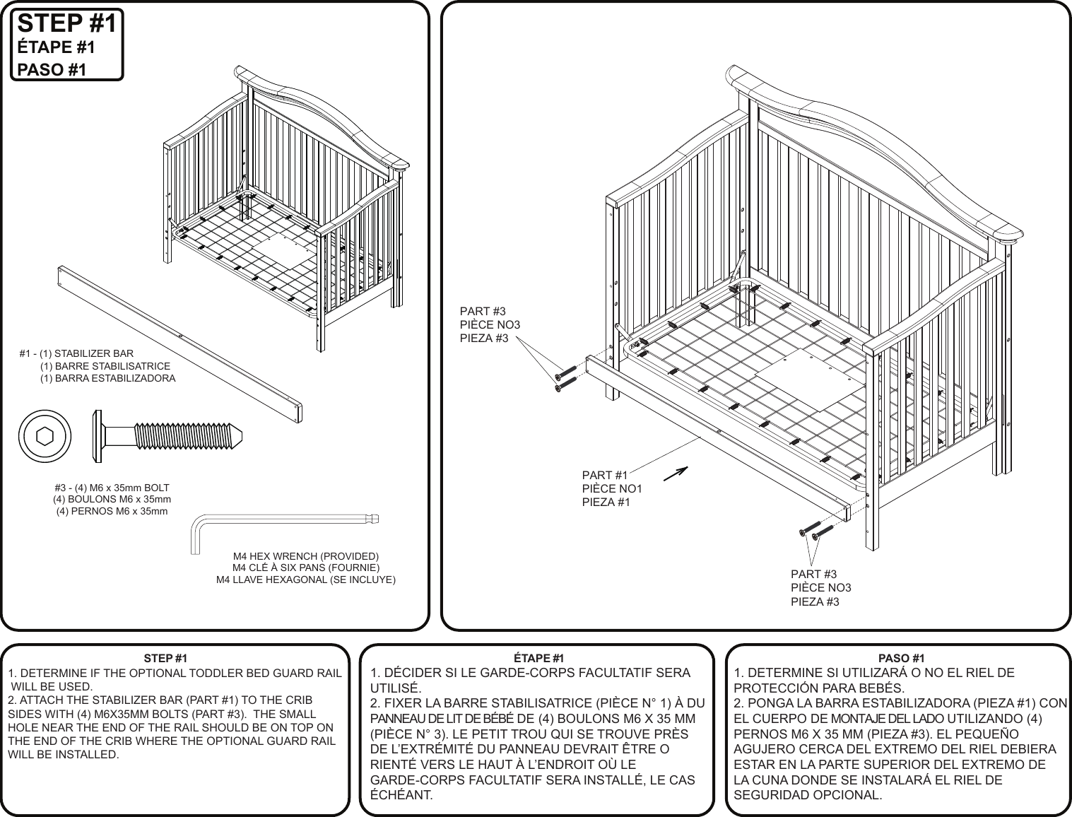 Page 3 of 6 - 24633-180127-Daybed-Rail-and-Toddler-Guardrail-Kit_Assembly_Instructions  24633-180127-daybed-rail-and-toddler-guardrail-kit Assembly Instructions