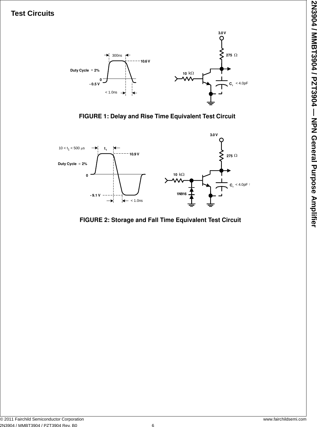 Page 6 of 8 - 2N3904, MMBT3904, PZT3904 - Datasheet. Www.s-manuals.com. Fairchild