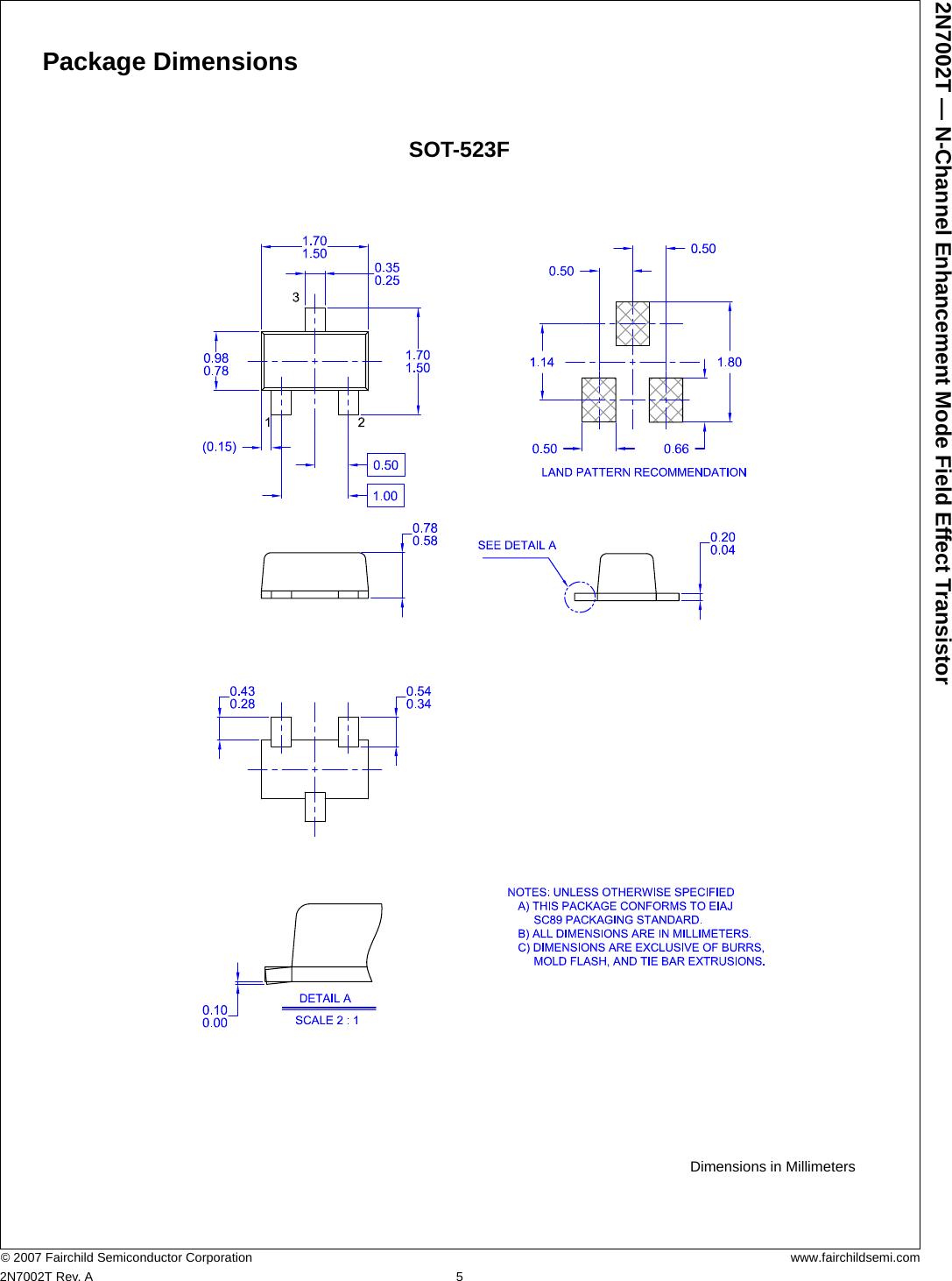 Page 5 of 7 - 2N7002T - Datasheet. Www.s-manuals.com. Fairchild