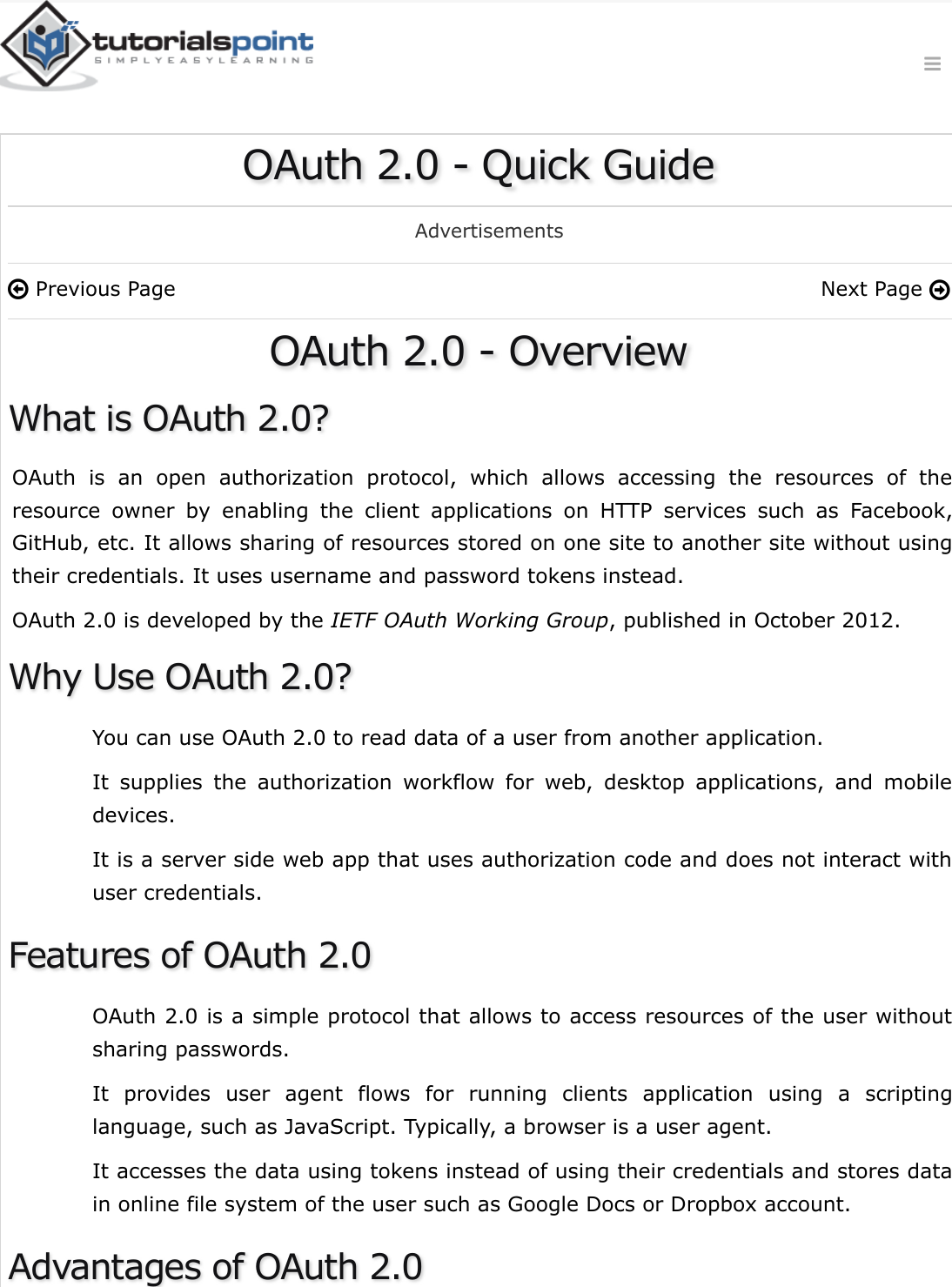 3. OAuth 2.0 Quick Guide