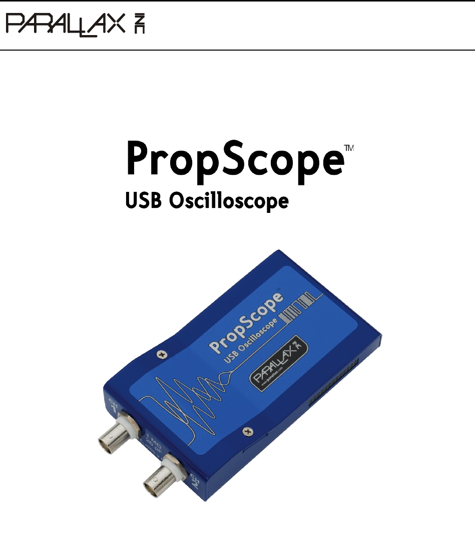 Getting Started With The PropScope USB Oscilloscope 32220gettingstartedv10