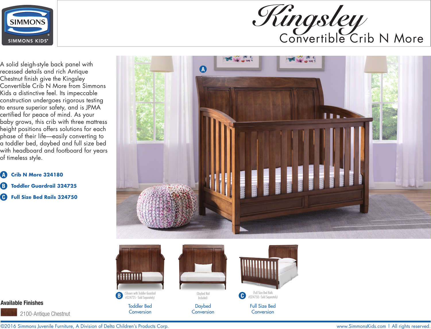simmons kingsley crib