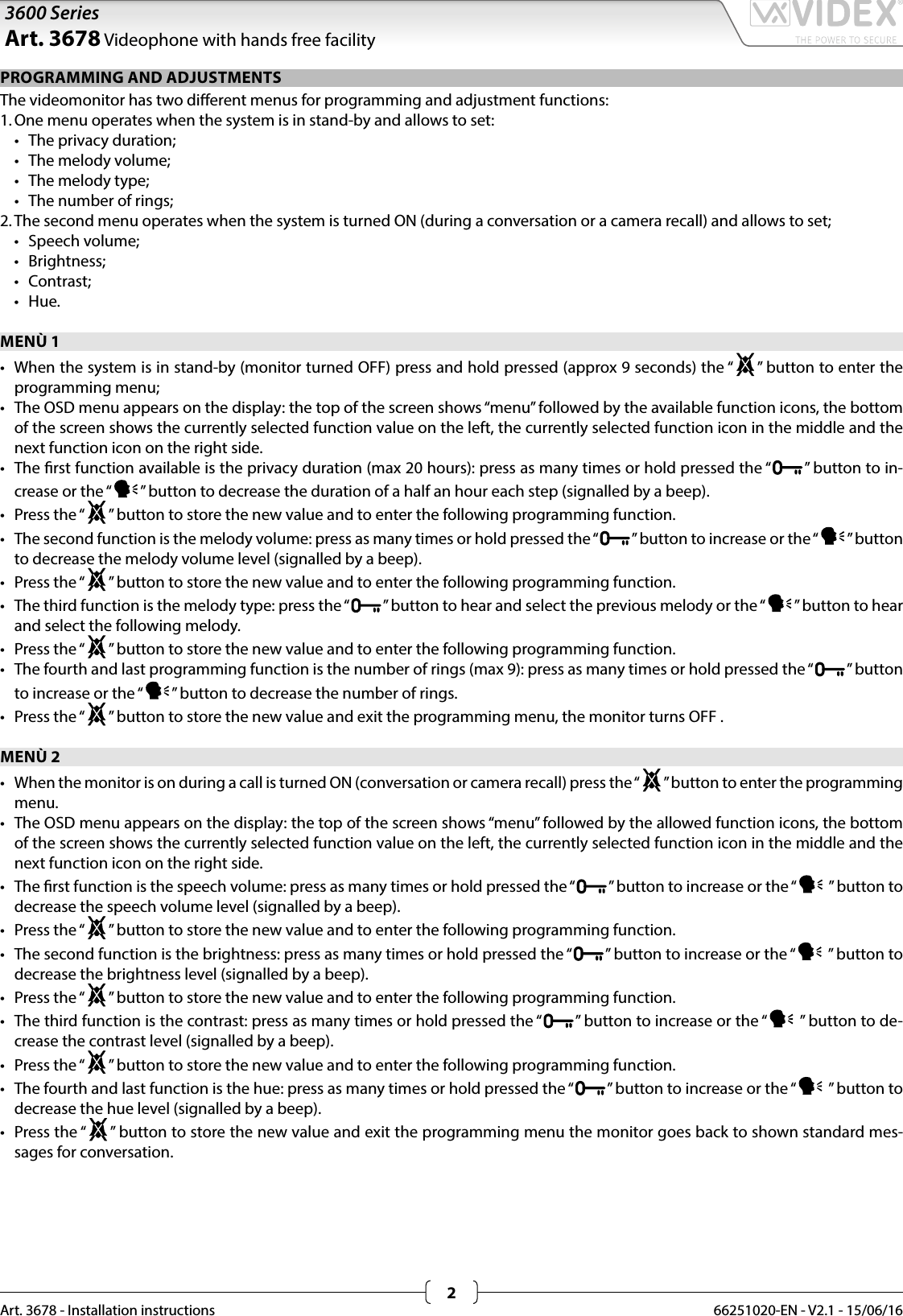 Page 2 of 8 - 3678 Instruction Manual